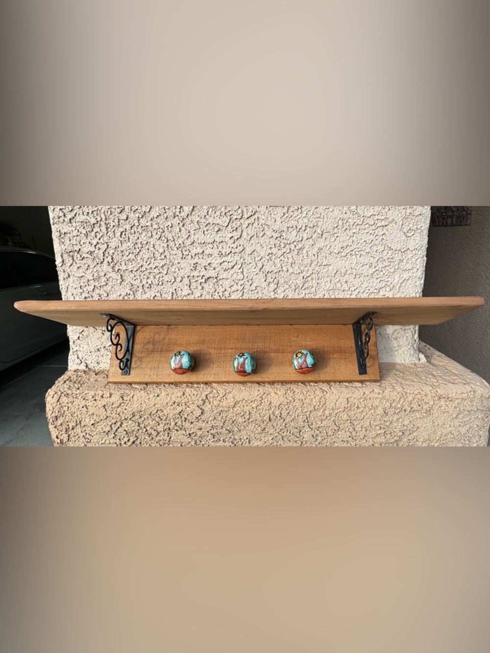 Hand-Made Southwest Floating Wall Shelf